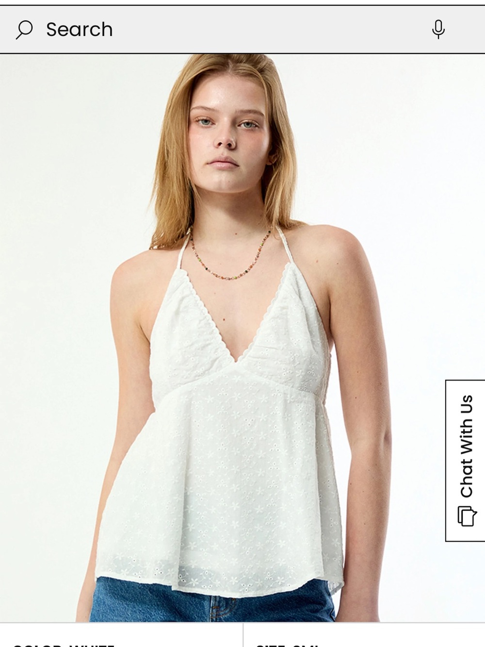 Julie eyelet halter babydoll top Beverley and beck - Picture 1 of 4